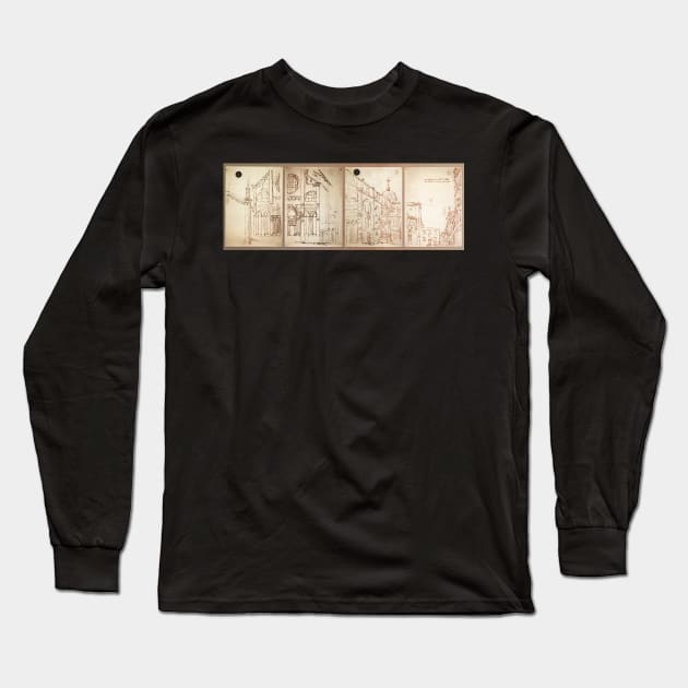 campo san giovanni e paolo in venice - Canaletto Long Sleeve T-Shirt by Kollagio